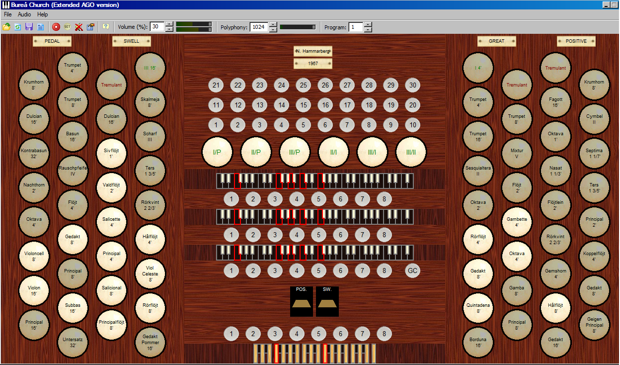 Grandorgue met het Burea Church sampleset (extended versie)